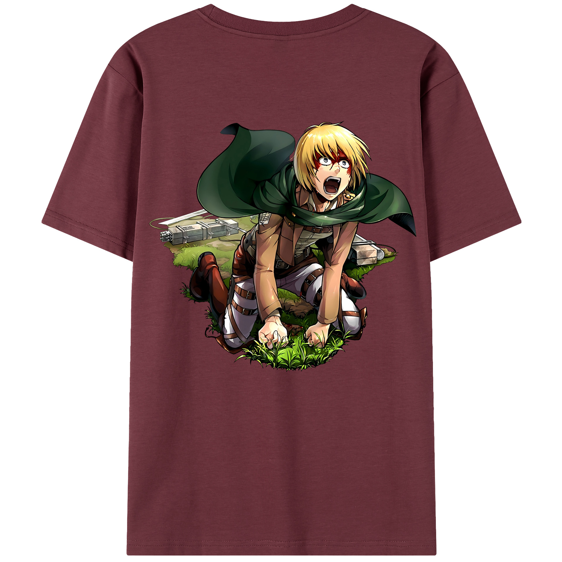 （画像用） 進撃の巨人 アルミン·アルレルト Attack on Titan Armin Arlert 綿100％半袖Tシャツ（背面プリント）
